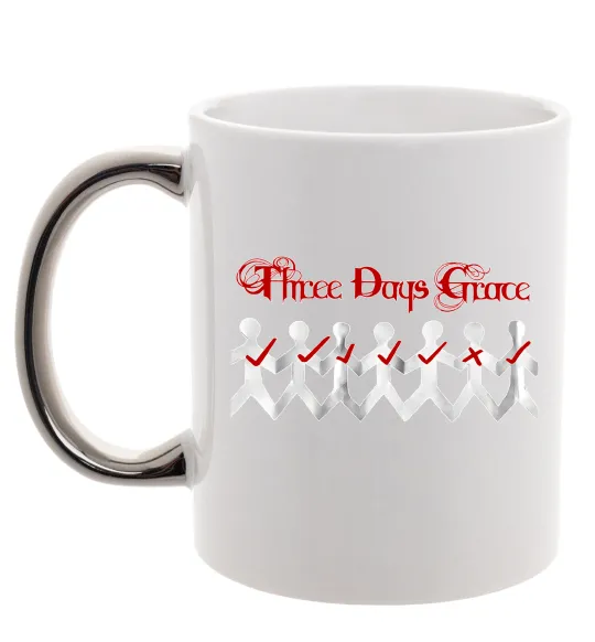 Чашка з кольоровою ручкою Three Days Grace One-X Срібло фото