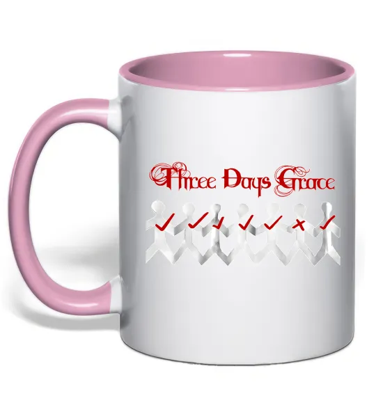 Чашка з кольоровою ручкою Three Days Grace One-X Ніжно рожевий фото