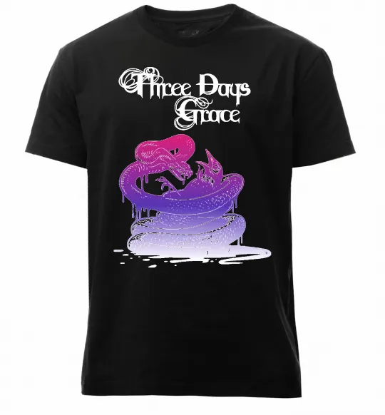 Чоловіча преміум футболка Three Days Grace snake Чорний фото