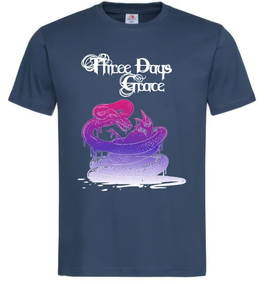 Чоловіча футболка Three Days Grace snake Темно-синій фото