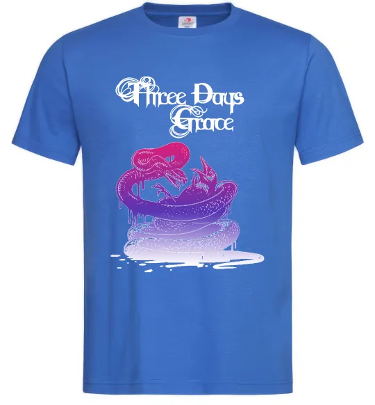 Чоловіча футболка Three Days Grace snake Яскраво-синій фото