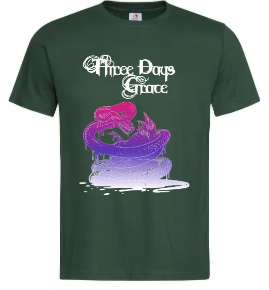 Чоловіча футболка Three Days Grace snake Темно-зелений фото