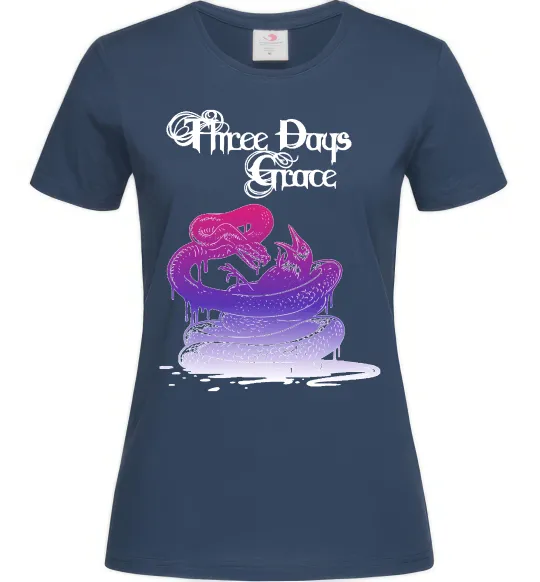 Жіноча футболка Three Days Grace snake Темно-синій фото