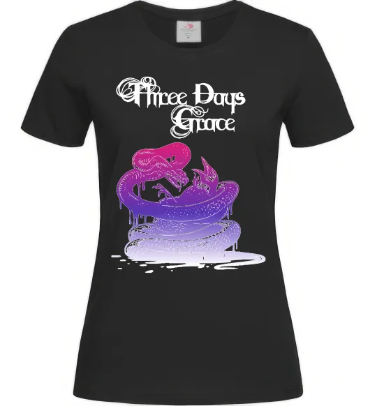 Жіноча футболка Three Days Grace snake Чорний фото