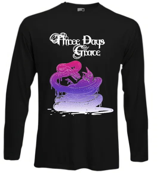 Лонгслів Three Days Grace snake Чорний фото