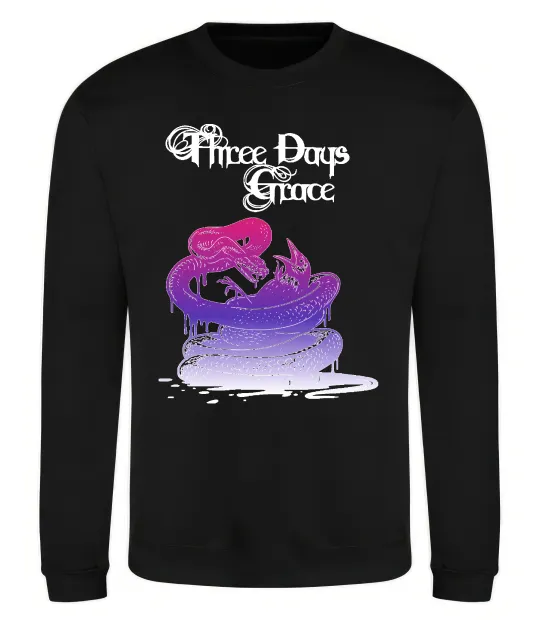 Свитшот Three Days Grace snake Черный фото