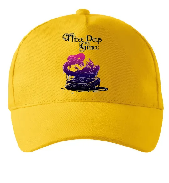 Кепка Three Days Grace snake Сонячно жовтий фото