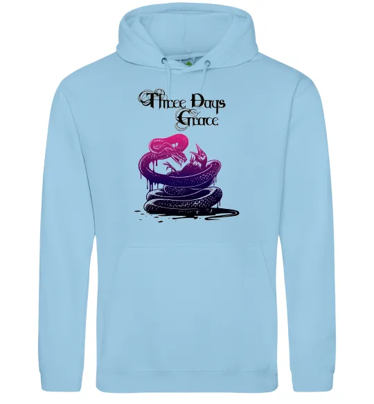 Мужская толстовка (худи) Three Days Grace snake Голубой фото