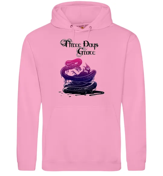 Женская толстовка (худи) Three Days Grace snake Розовый фото