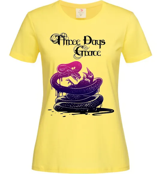 Жіноча футболка Three Days Grace snake Лимонний фото