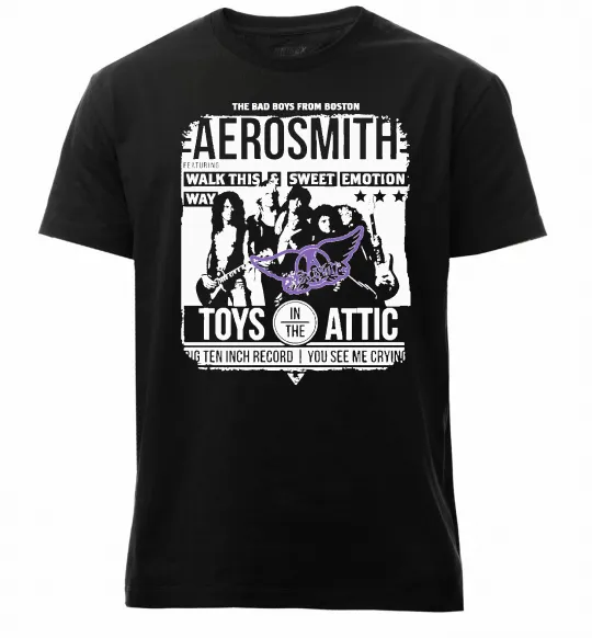 Чоловіча преміум футболка Aerosmith toys in the Attic Чорний фото