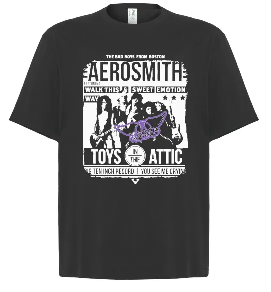 Футболка Оверсайз Aerosmith toys in the Attic Чорний фото