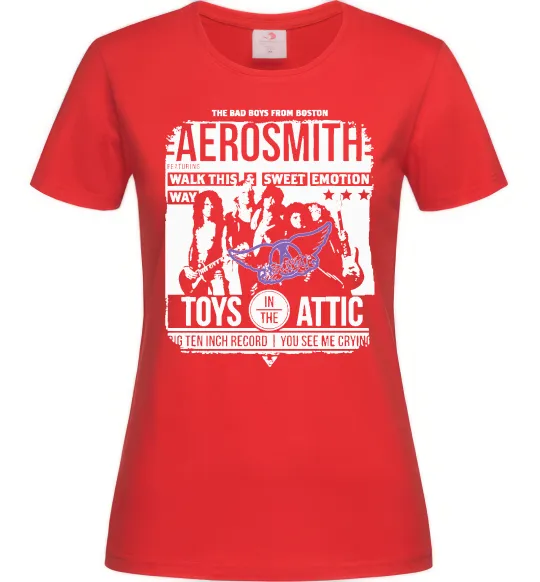 Жіноча футболка Aerosmith toys in the Attic Червоний фото