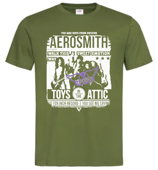 Чоловіча футболка Aerosmith toys in the Attic Оливковий фото