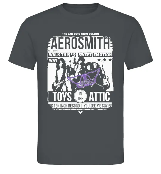 Чоловіча футболка Aerosmith toys in the Attic Графіт фото