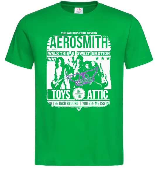 Чоловіча футболка Aerosmith toys in the Attic Зелений фото