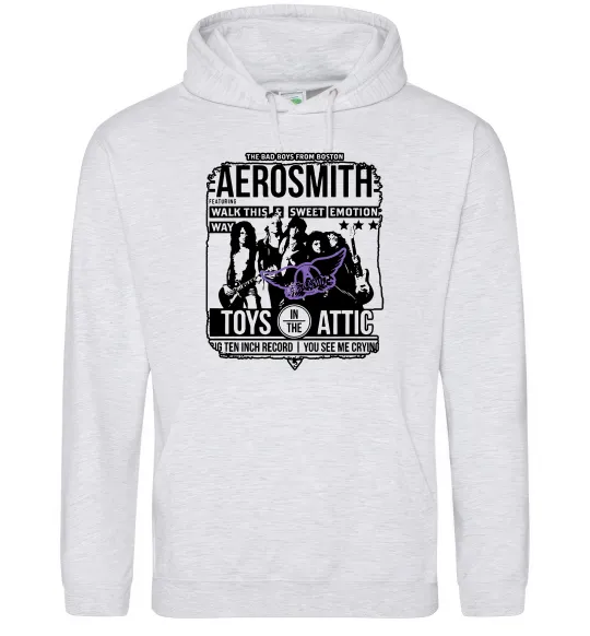 Женская толстовка (худи) Aerosmith toys in the Attic Серый меланж фото