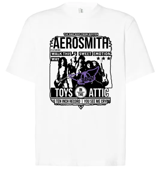 Футболка Оверсайз Aerosmith toys in the Attic Білий фото