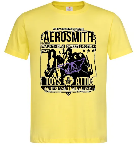 Чоловіча футболка Aerosmith toys in the Attic Лимонний фото