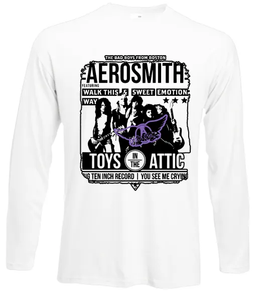 Лонгслів Aerosmith toys in the Attic Білий фото