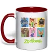 Чашка з кольоровою ручкою Зоотрополіс Червоний фото