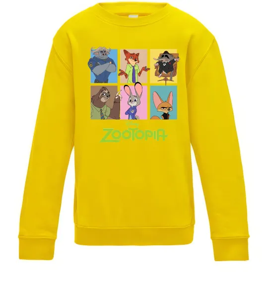 Детский Свитшот Зоотрополіс Солнечно желтый фото