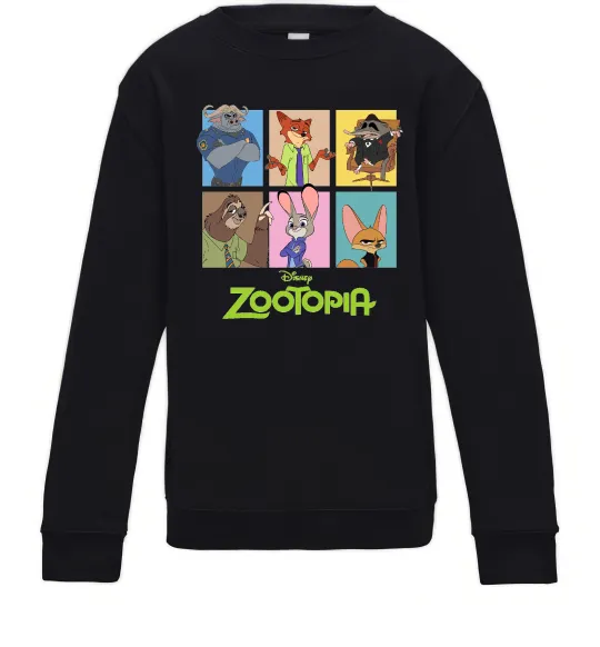Детский Свитшот Зоотрополіс Черный фото