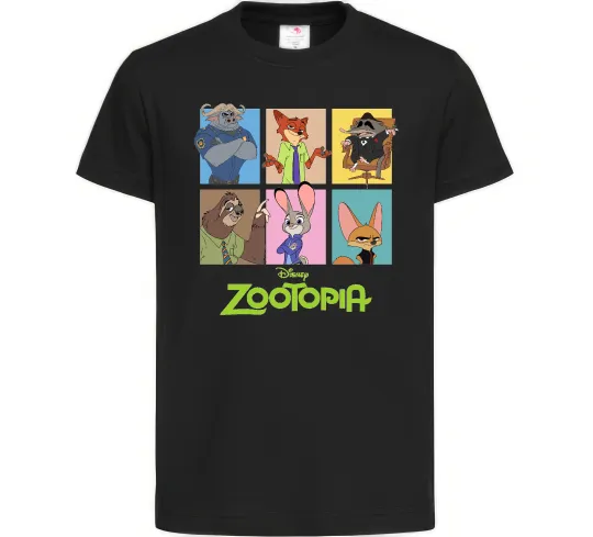 Детская футболка Зоотрополіс Черный фото