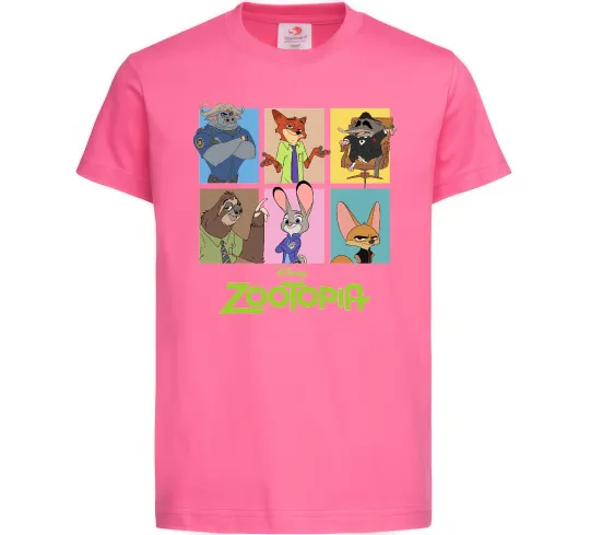 Детская футболка Зоотрополіс Ярко-розовый фото