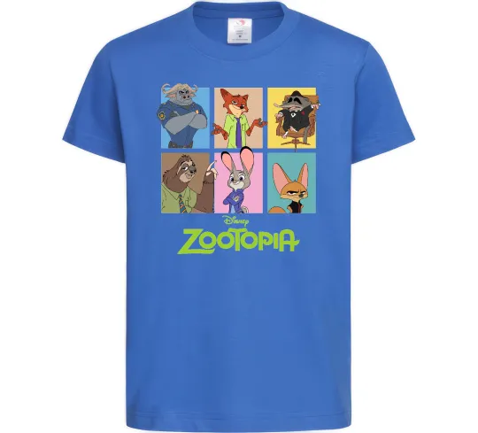Детская футболка Зоотрополіс Ярко-синий фото