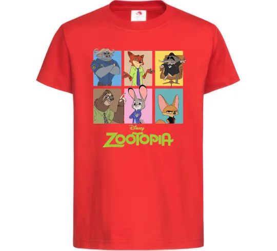 Детская футболка Зоотрополіс Красный фото