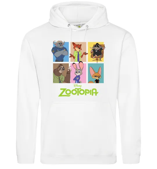 Мужская толстовка (худи) Зоотрополіс Белый фото
