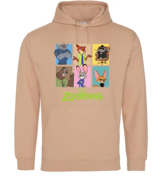 Женская толстовка (худи) Зоотрополіс Песочный фото
