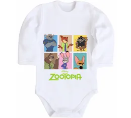 Дитячий бодік Zootopia disney Білий фото