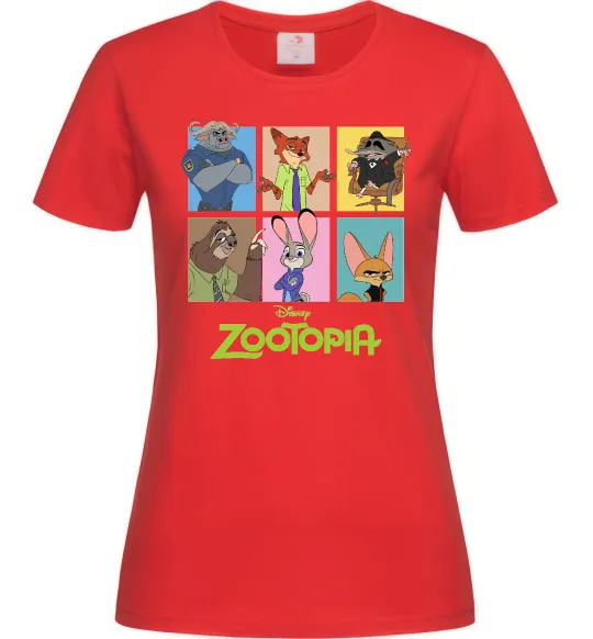 Жіноча футболка Зоотрополіс Червоний фото