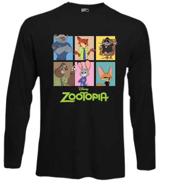 Лонгслив Зоотрополіс Черный фото