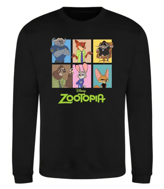 Світшот Зоотрополіс Чорний фото