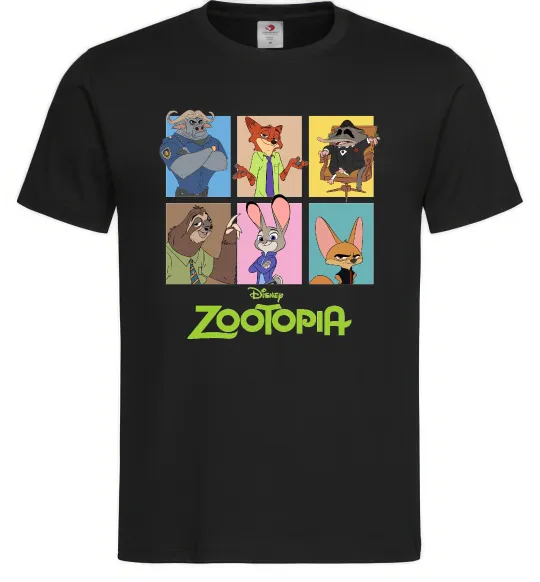 Мужская футболка Зоотрополіс Черный фото