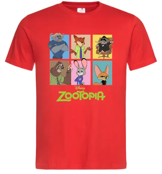 Мужская футболка Зоотрополіс Красный фото