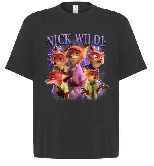 Футболка Оверсайз Nick Wilde Черный фото