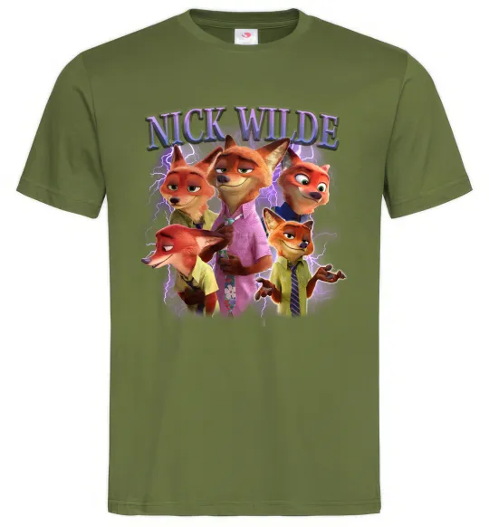Мужская футболка Nick Wilde Оливковый фото
