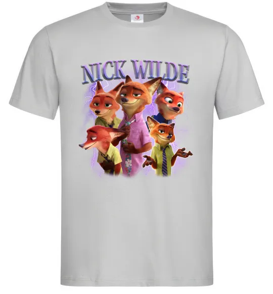 Мужская футболка Nick Wilde Серый фото