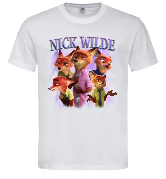 Мужская футболка Nick Wilde Белый фото