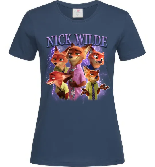 Женская футболка Nick Wilde Темно-синий фото
