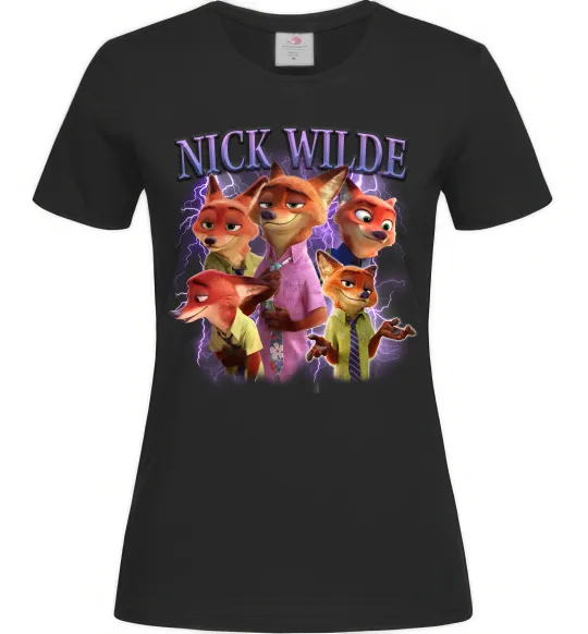 Женская футболка Nick Wilde Черный фото