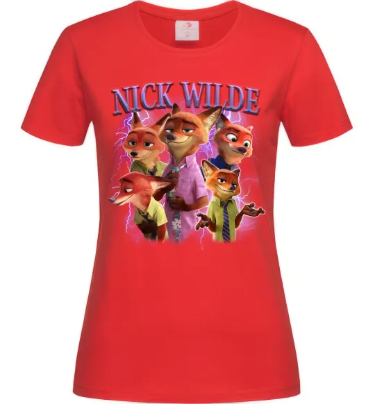 Женская футболка Nick Wilde Красный фото
