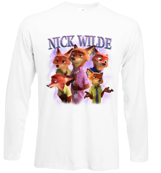 Лонгслив Nick Wilde Белый фото