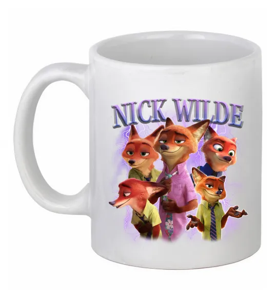 Чашка керамічна Nick Wilde Білий фото