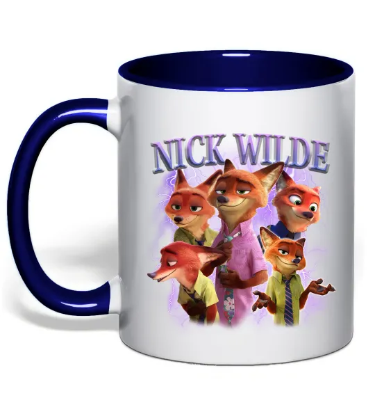 Чашка с цветной ручкой Nick Wilde Глубокий темно-синий фото