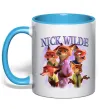 Чашка с цветной ручкой Nick Wilde Голубой фото
